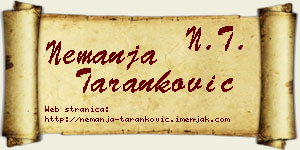 Nemanja Taranković vizit kartica